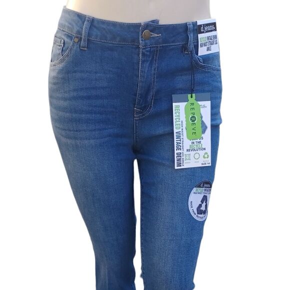 59333..d.Jeans High Waist  leg Ankle Jeans Size 14, W30" 25"Inseam 10"Rise - Picture 2 of 4